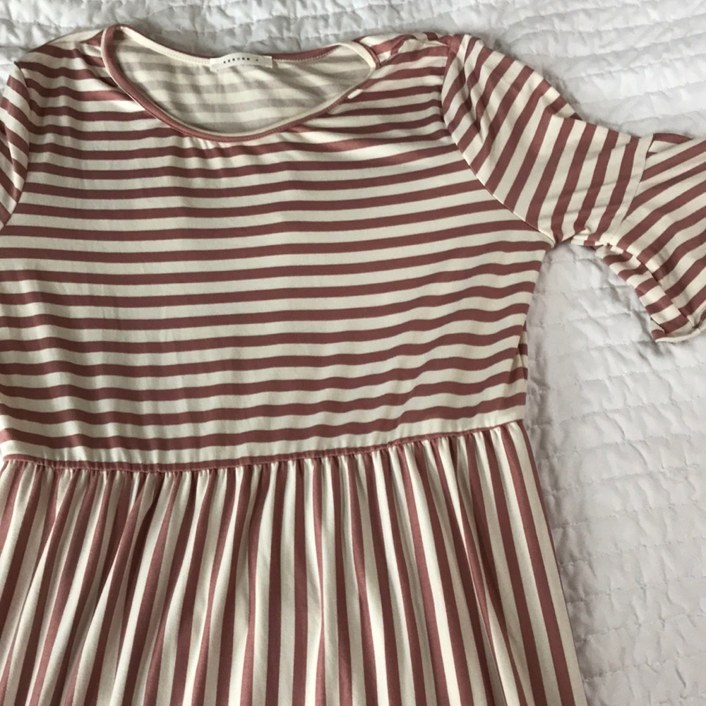 Striped Defined waist dress